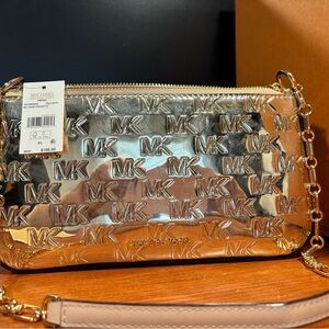 Michael Kors Metallic Gold Crossbody Bag